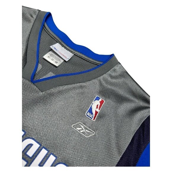 Vintage STEVE NASH Y2K Dallas Mavericks Reebok Silver NBA Basketball Jersey M - Picture 7 of 8